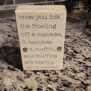 Add On Item Kirkland Signature Cream Wooden Kitchen Sign